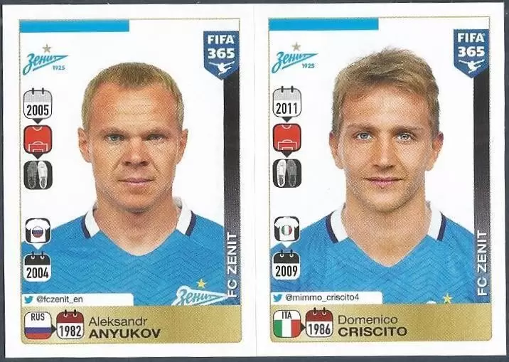 Fifa 365 2016 - Aleksandr Anyukov - Domenico Criscito - FC Zenit