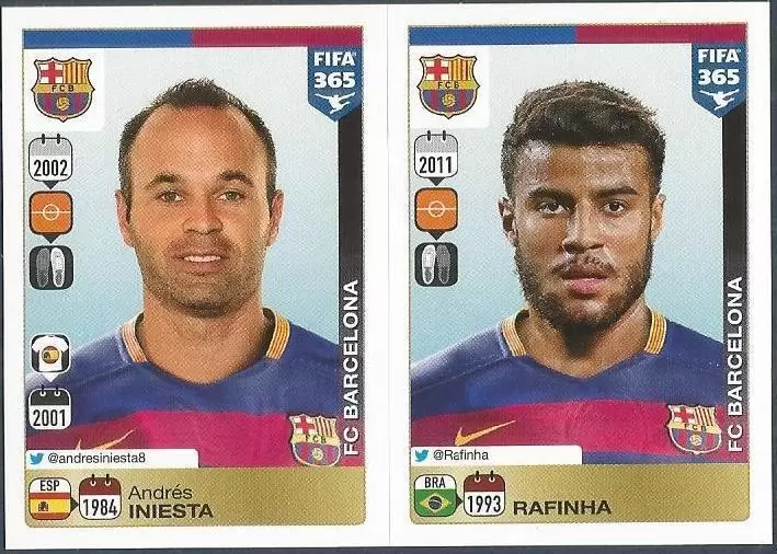 Fifa 365 2016 - Andrés Iniesta - Rafinha - FC Barcelona