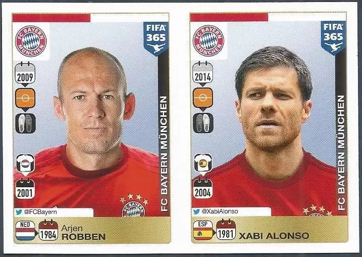 Fifa 365 2016 - Arjen Robben - Xabi Alonso - FC Bayern München