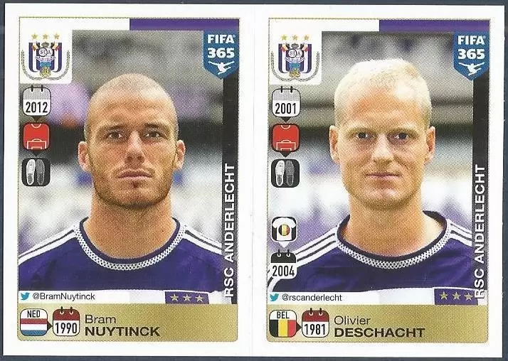 Fifa 365 2016 - Bram Nuytinck - Olivier Deschacht - RSC Anderlecht