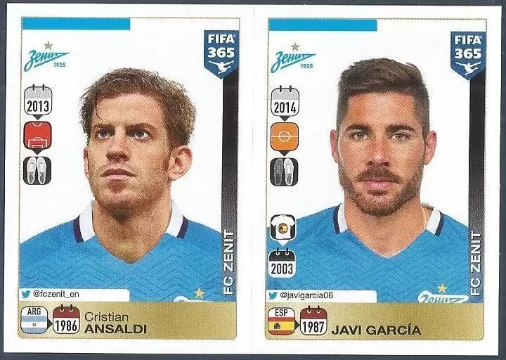 Fifa 365 2016 - Cristian Ansaldi - Javi García - FC Zenit