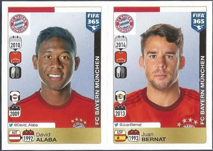 Fifa 365 2016 - David Alaba - Juan Bernat - FC Bayern München