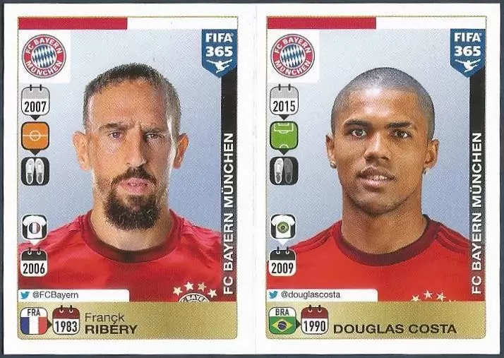 Fifa 365 2016 - Franck Ribéry - Douglas Costa - FC Bayern München
