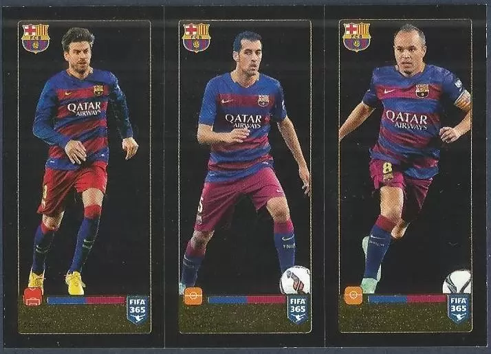 Fifa 365 2016 - Gerard Piqué - Sergio Busquets - Andrés Iniesta - FC Barcelona