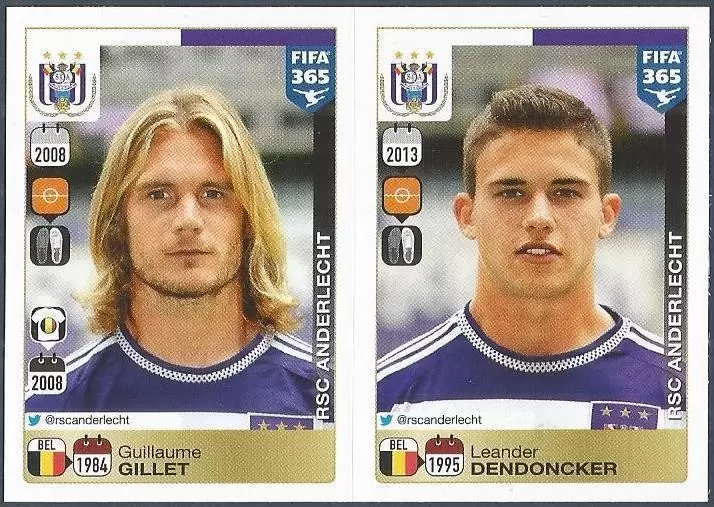 Fifa 365 2016 - Guillaume Gillet - Leander Dendoncker - RSC Anderlecht