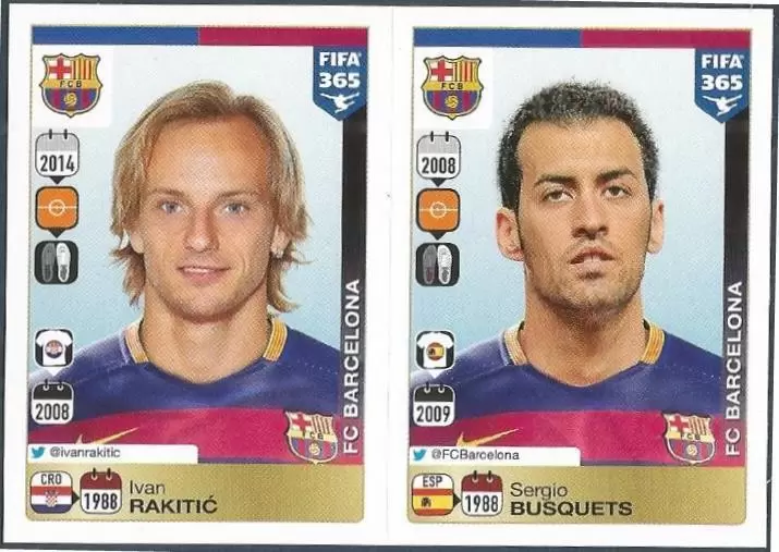 Fifa 365 2016 - Ivan Rakitić - Sergio Busquets - FC Barcelona
