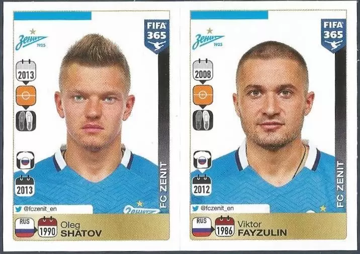 Fifa 365 2016 - Oleg Shatov - Viktor Fayzulin - FC Zenit