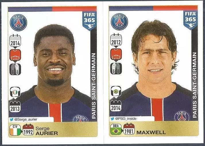 Fifa 365 2016 - Serge Aurier - Maxwell - Paris Saint-Germain