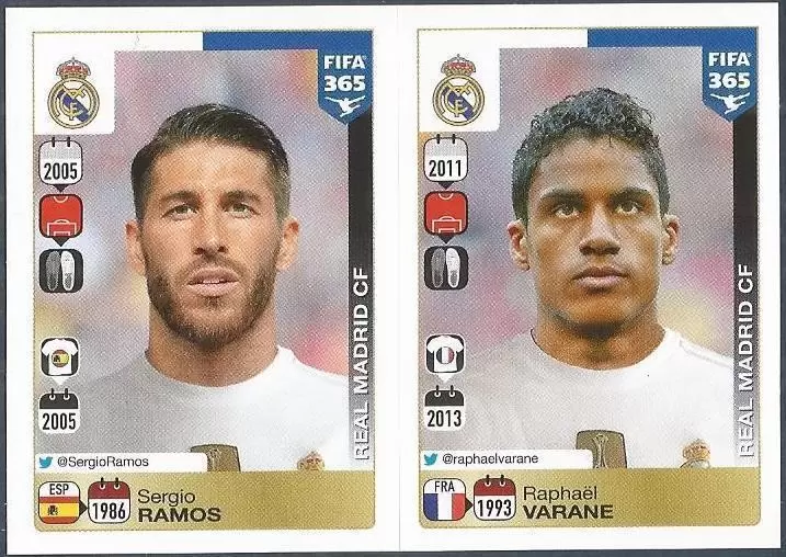 Fifa 365 2016 - Sergio Ramos - Raphaël Varane - Real Madrid CF