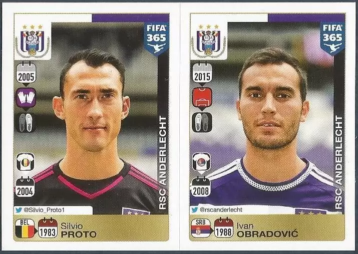 Fifa 365 2016 - Silvio Proto - Ivan Obradović - RSC Anderlecht