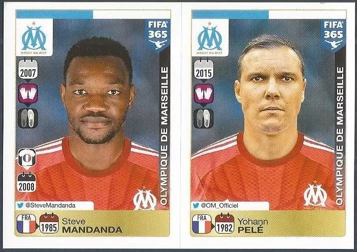 Fifa 365 2016 - Steve Mandanda - Yohann Pelé - Olympique de Marseille
