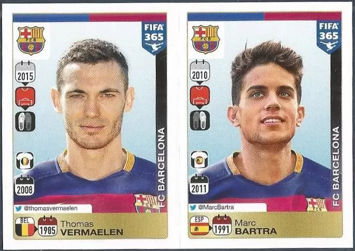 Fifa 365 2016 - Thomas Vermaelen - Marc Bartra - FC Barcelona