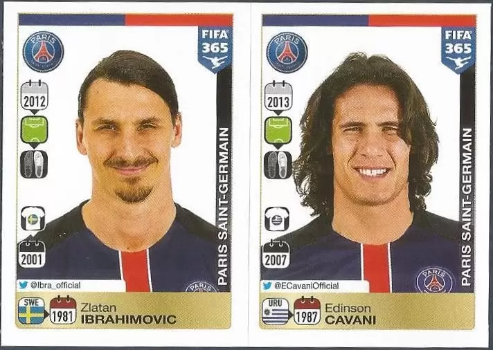 Fifa 365 2016 - Zlatan Ibrahimovic - Edinson Cavani - Paris Saint-Germain