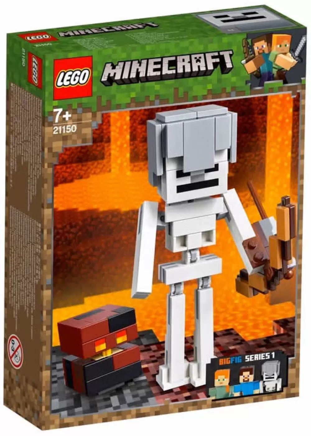 LEGO Minecraft - Skeleton BigFig with Magma Cube
