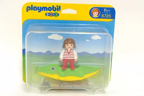 Playmobil 1.2.3 - 1.2.3 Girl with Floating Alligator