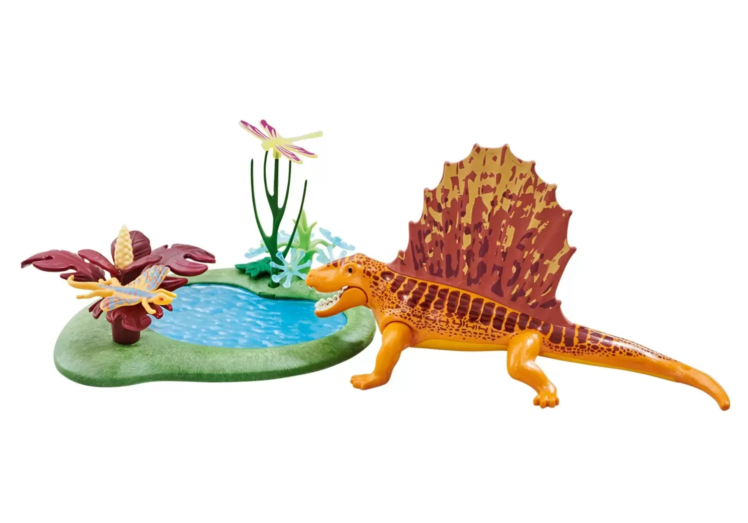 Playmobil Dinosaures - Dimetrodon et petit étang