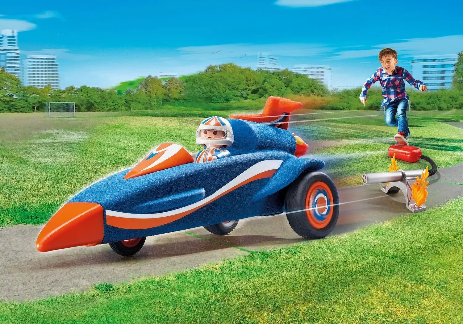 Playmobil Sports Mécaniques - Pilote et Voiture fusée