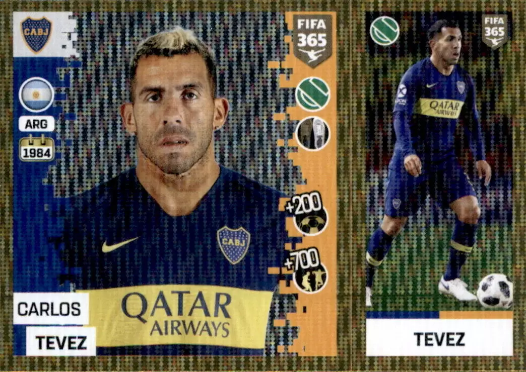 The Golden World of Football Fifa 365 2019 - Carlos Tevez - Boca Juniors