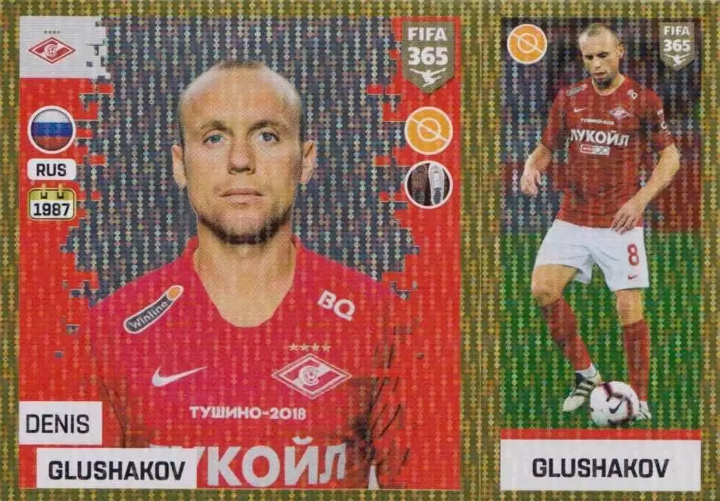 The Golden World of Football Fifa 365 2019 - Denis Glushakov - FC Spartak Moskva