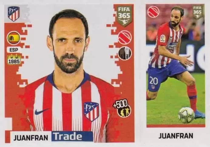 The Golden World of Football Fifa 365 2019 - Juanfran - Atlético de Madrid