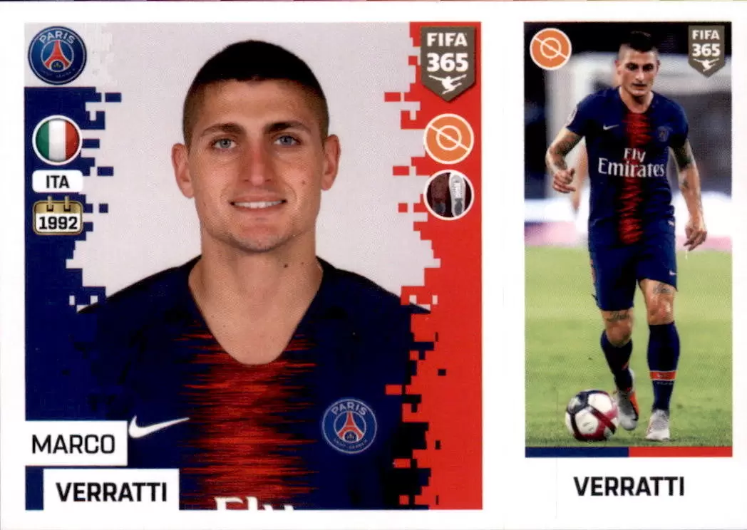 The Golden World of Football Fifa 365 2019 - Marco Verratti - Paris Saint-Germain