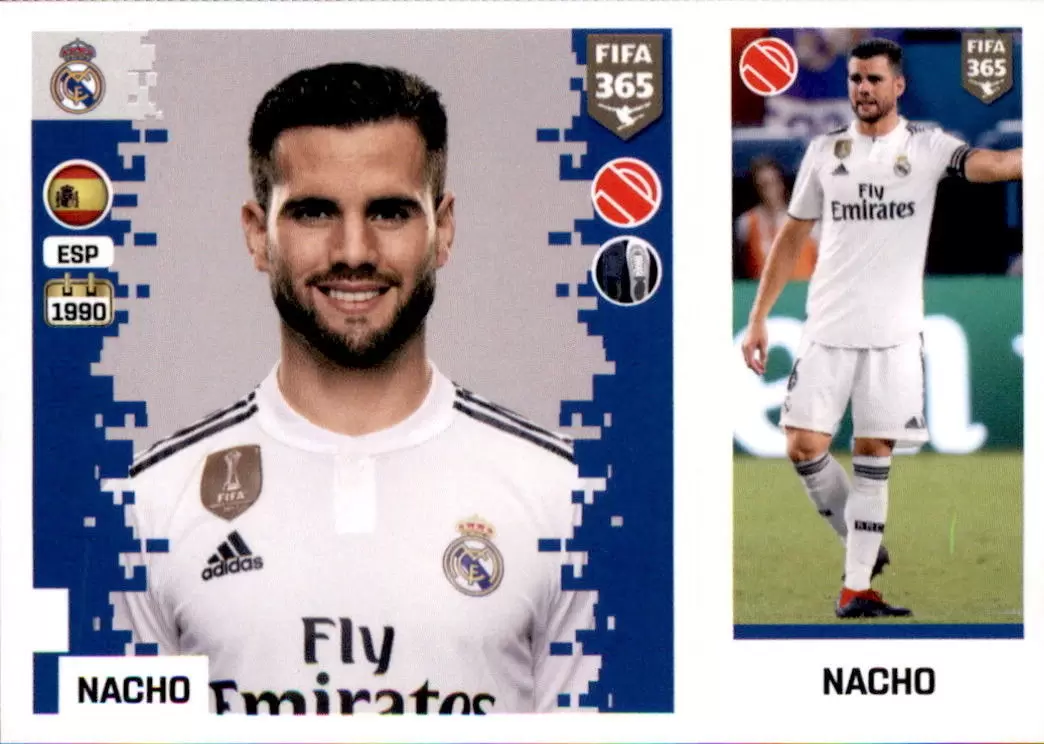 The Golden World of Football Fifa 365 2019 - Nacho - Real Madrid CF