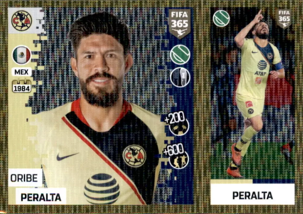 Panini FIFA365 2019 Oribe Peralta Club America Sticker 382 a/b 