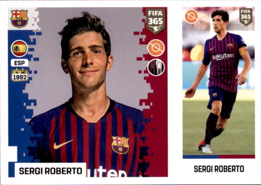 The Golden World of Football Fifa 365 2019 - Sergio Roberto - FC Barcelona