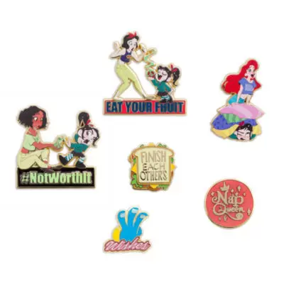 Disney - Pins Open Edition - Disney Store Coffret de 6 pin\'s Disney Princesses et Les Mondes de Ralph