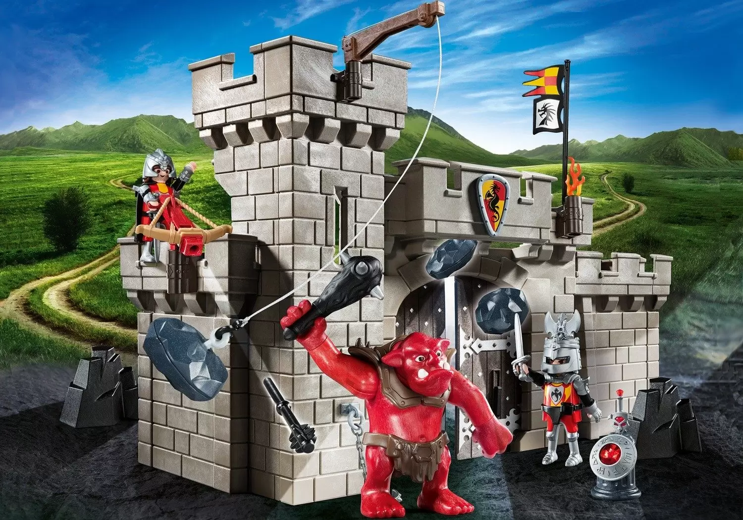 Playmobil Middle-Ages - Castle Gate with red troll