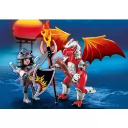 Fire Dragon with Warrior