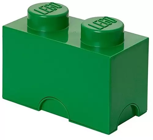 Rangements LEGO - Boite empilable 2 plots verte