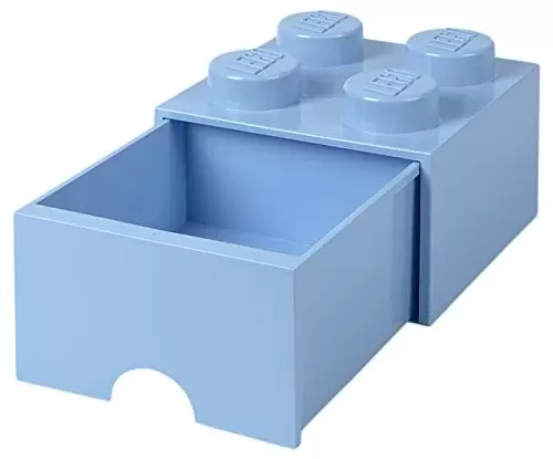 Rangements LEGO - Boite empilable 4 plots bleu clair