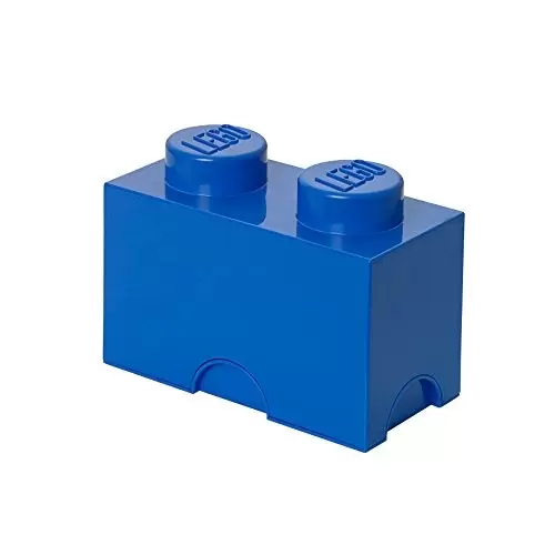 Rangements LEGO - Boite empilable 2 plots bleue