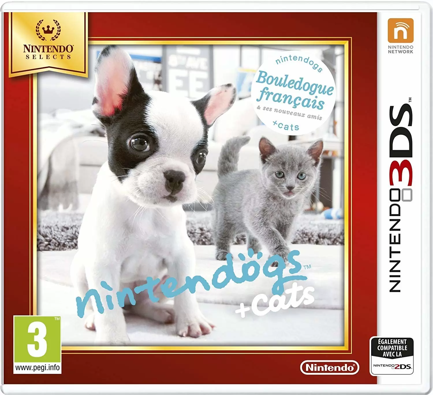 Jeux Nintendo 2DS / 3DS - Nintendogs + Cats Bouledogue (Nintendo Selects)