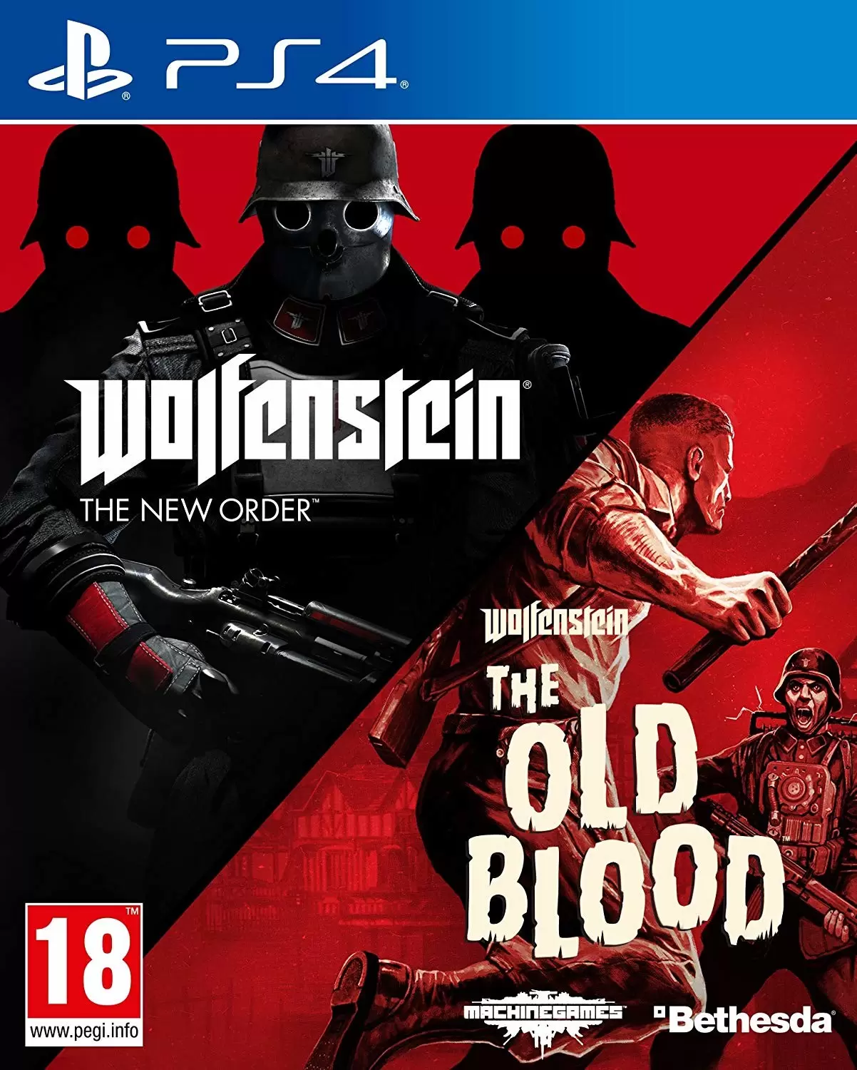 Jeux PS4 - Wolfenstein Double Pack : The New Order & The Old Blood
