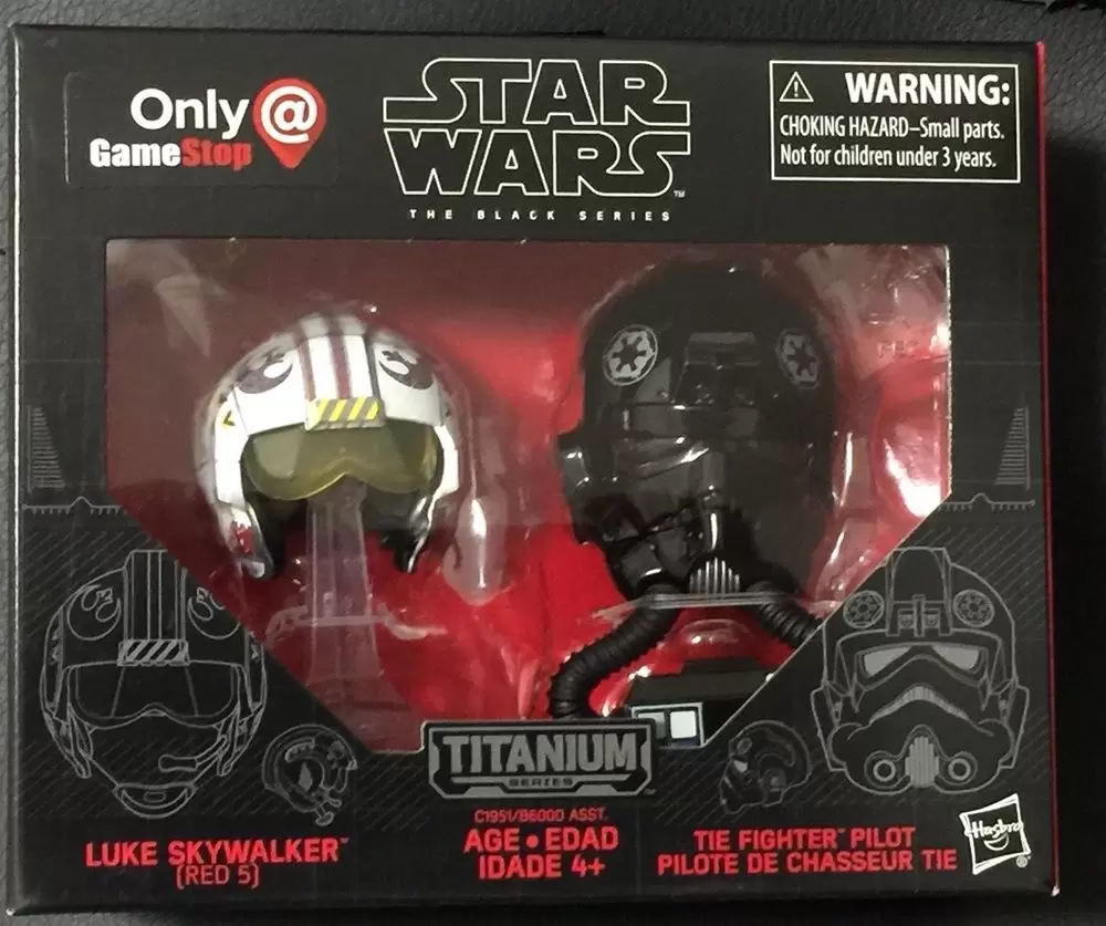 Helmets - Titanium Series - Luke Skywalker (Red 5) & Tie Fighter Pilot