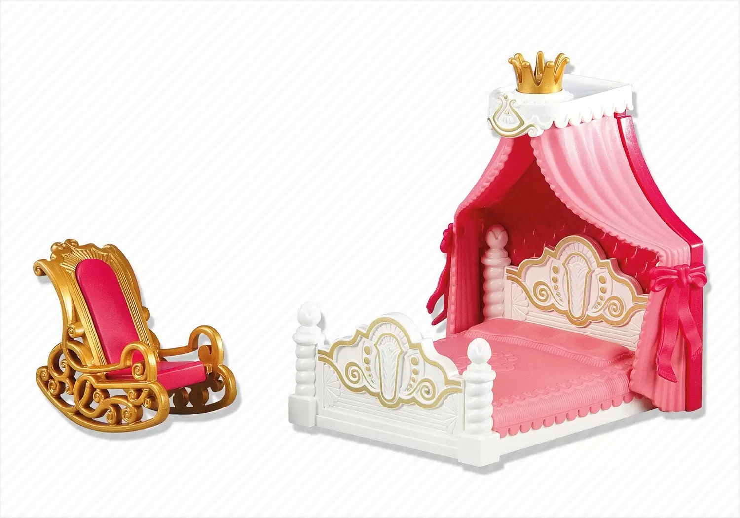 Playmobil Princesses - Lit à baldaquin et chaise à bascule