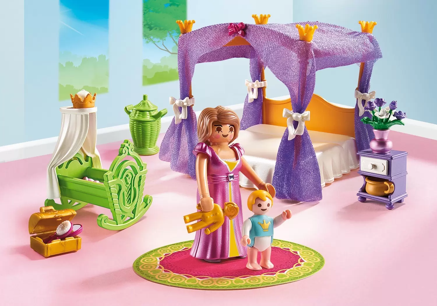 Playmobil Princesses - Chambre de Princesse avec berceau