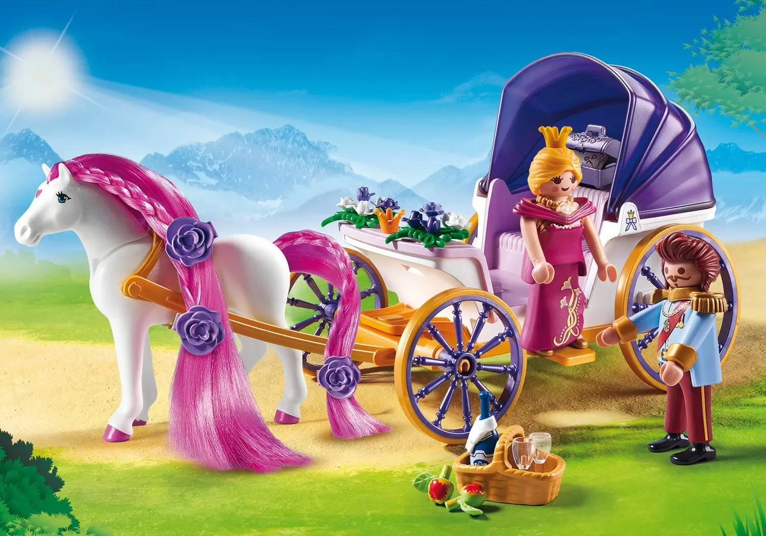 Playmobil Princesses - La calèche du couple royal