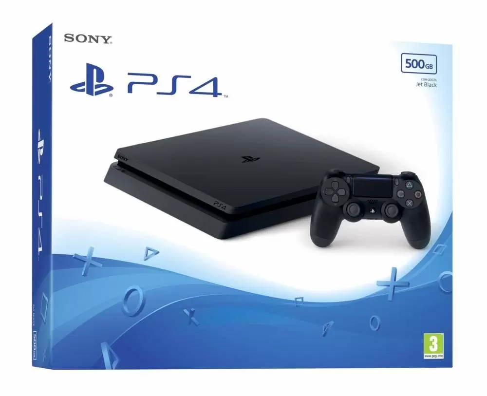 PS4 Stuff - Playstation 4 Slim 500GB Jet Black