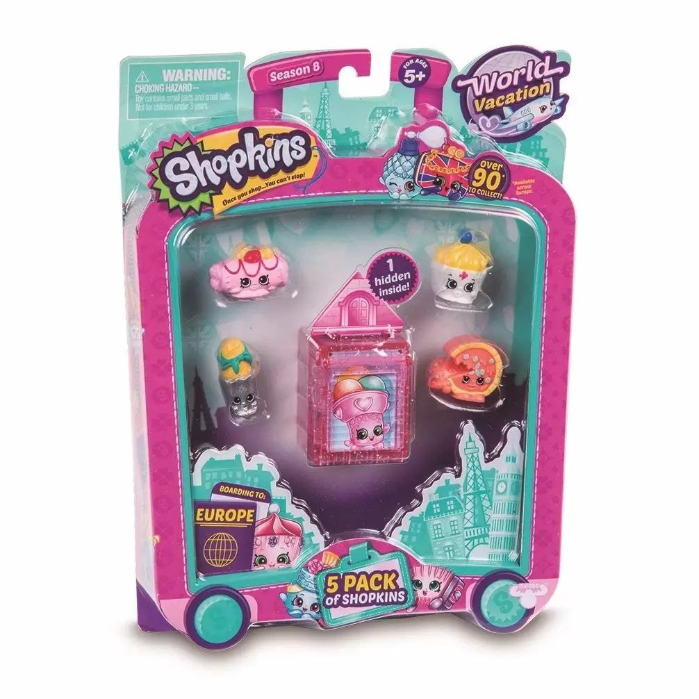 Shopkins Pack - Saison 8 - 5 Pack Europe
