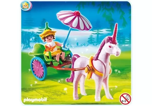 Playmobil Fées - Oeuf 2012 - Lutin avec charrette et licorne