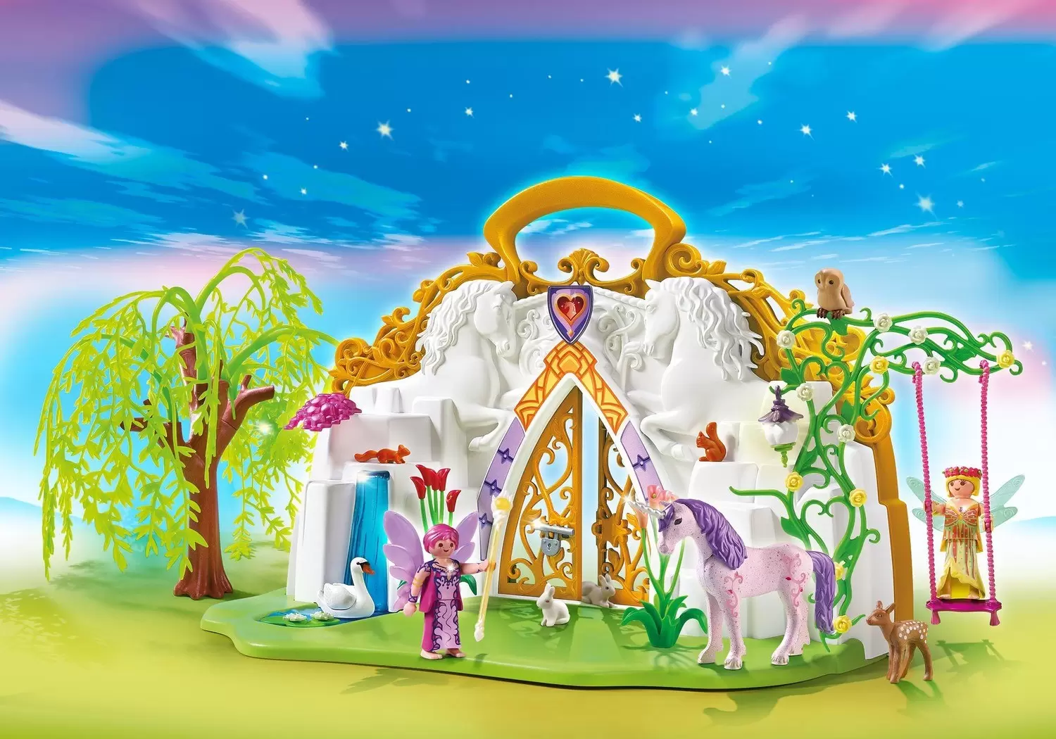 Playmobil Fées - Parc enchanté des Fées et Licorne transportable