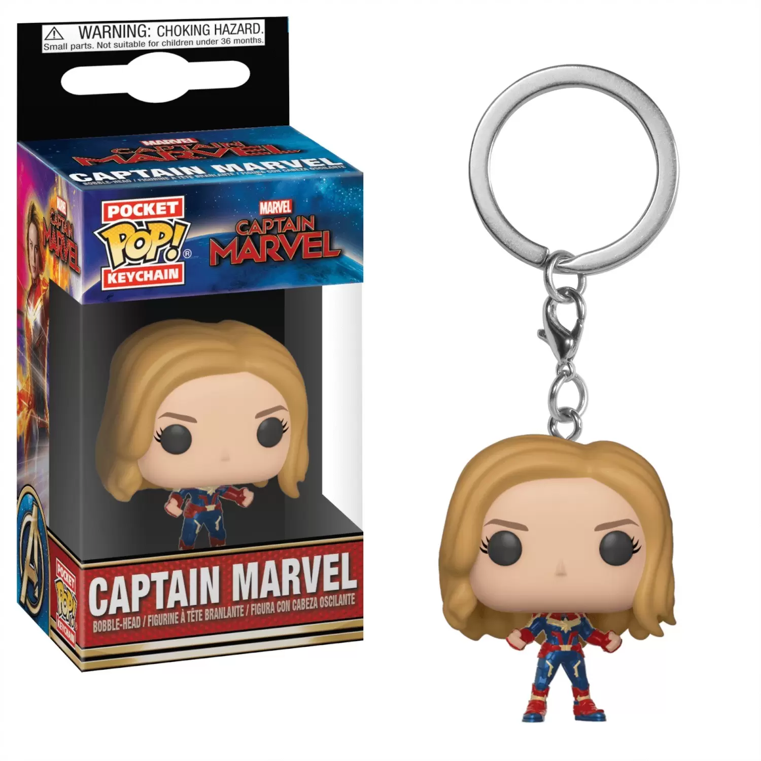 Marvel - POP! Keychain - Captain Marvel - Captain Marvel Unmasked