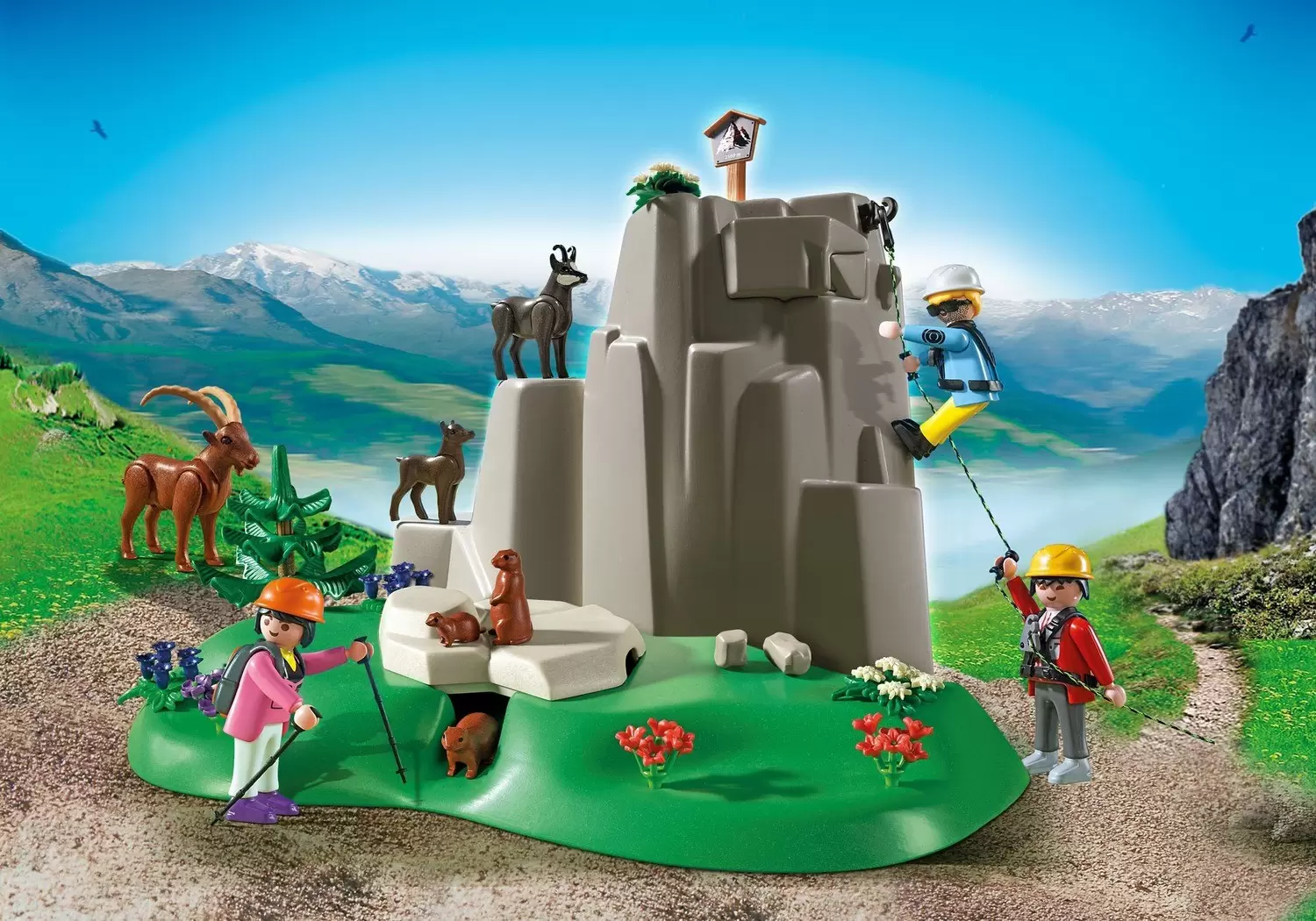 Playmobil Mountain - Rock Climbers with Mountain Animals