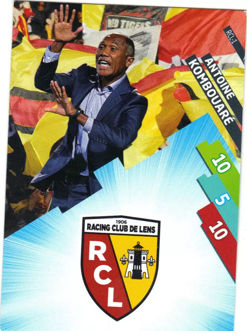Adrenalyn XL Foot 2014-2015 (France) - Antoine Kombouaré/LOGO - Racing Club de Lens