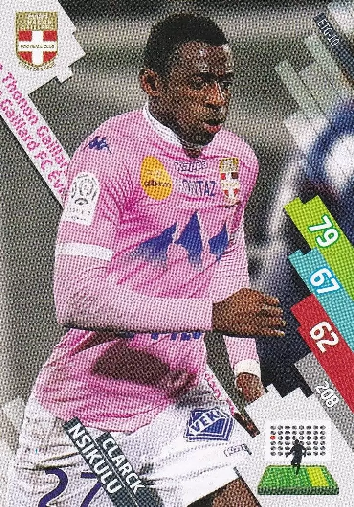 Adrenalyn XL Foot 2014-2015 (France) - Clarck Nsikulu - Évian TG FC