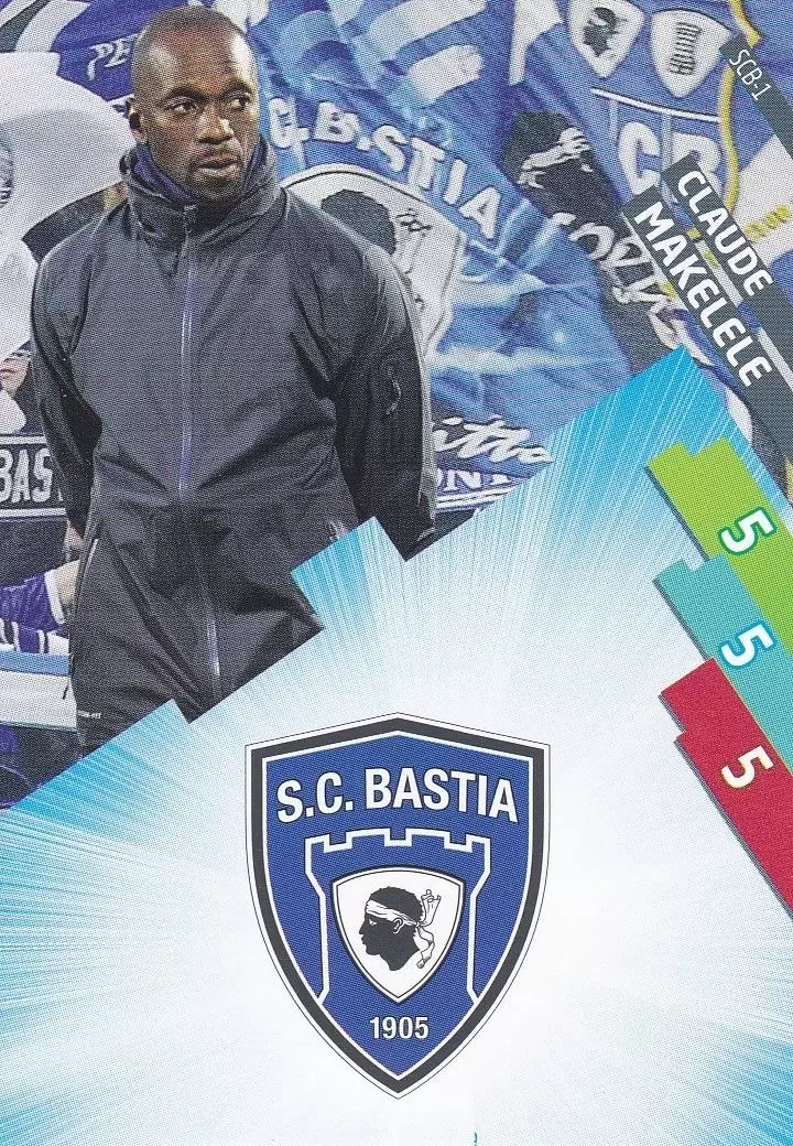 Adrenalyn XL Foot 2014-2015 (France) - Claude Makelele/LOGO - SC Bastia