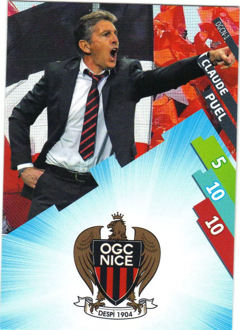 Adrenalyn XL Foot 2014-2015 (France) - Claude Puel/LOGO - OGC Nice